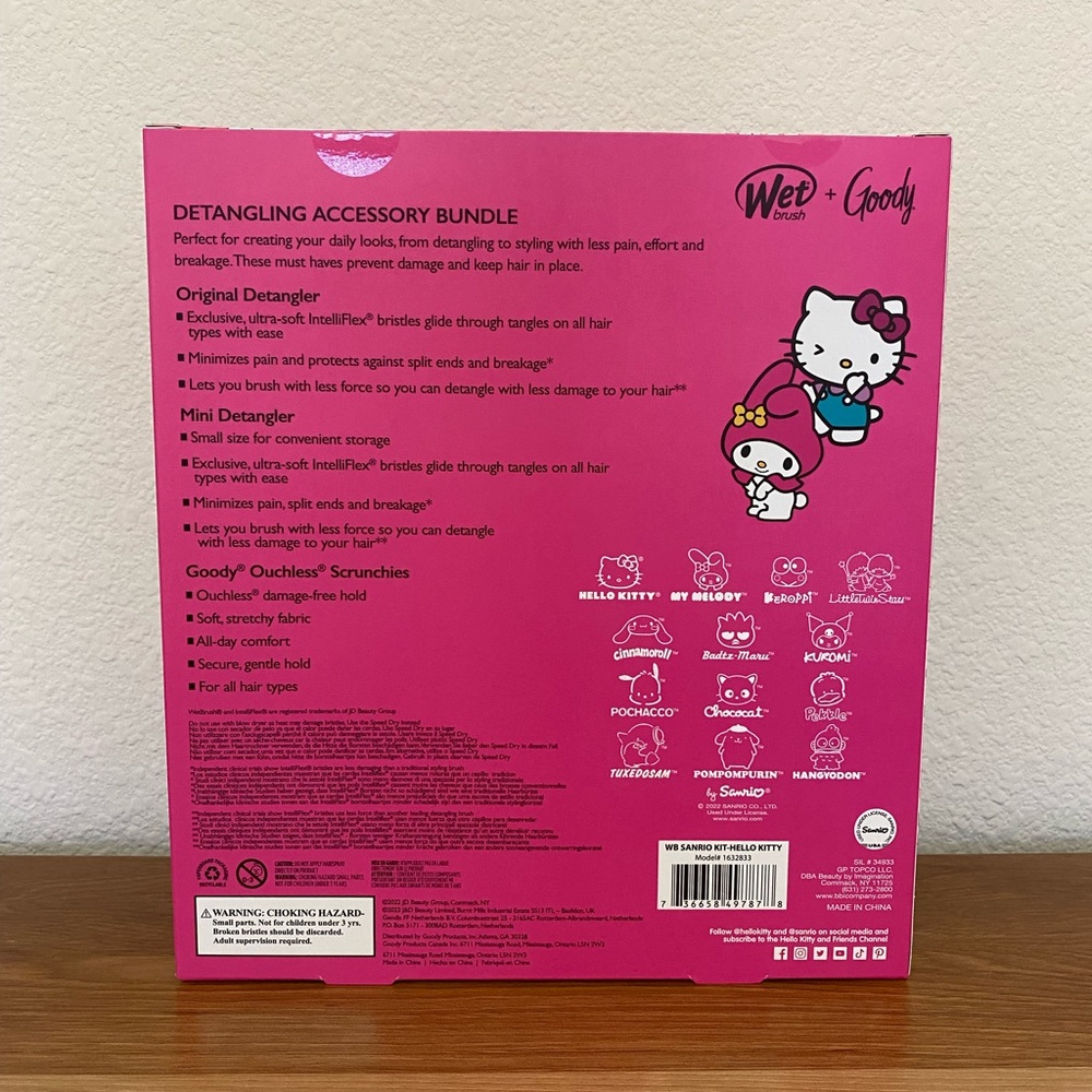 Hello Kitty and friends Wet brush + Goody detangling accessory bundle NIB - Picture 2 of 2
